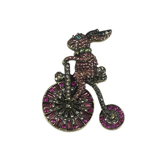 old money glam retro large figural rhinestone pin brooch 3 ''‎ sparkly - Picture 3 of 10